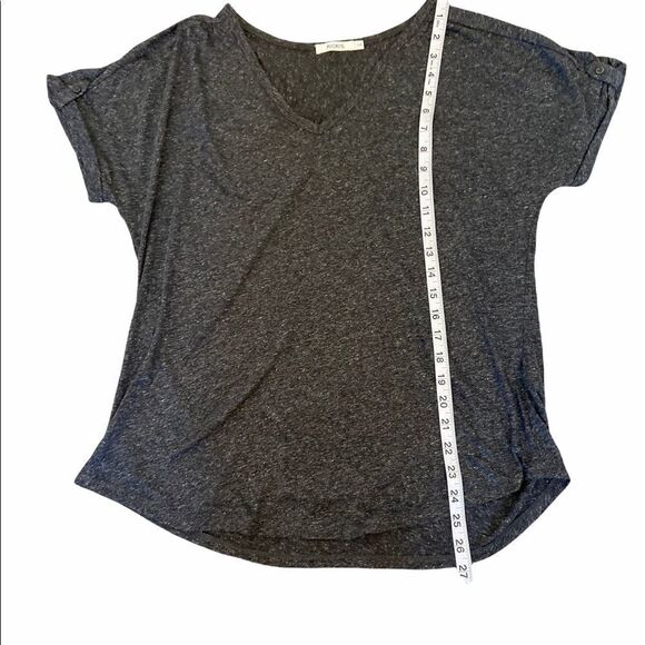 RICKIS Grey Linen&Cotton Blend Metallic Flex Tee L - Picture 5 of 8